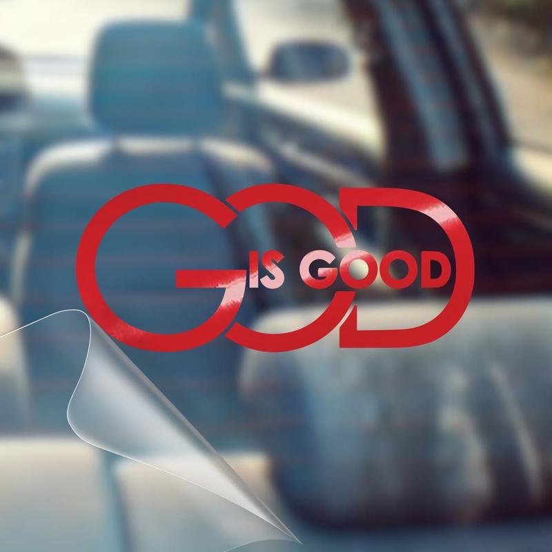 🙏 "God Is Good" Christian Car Decal Sticker | Faith-Inspired Design & Premium Religious Décor