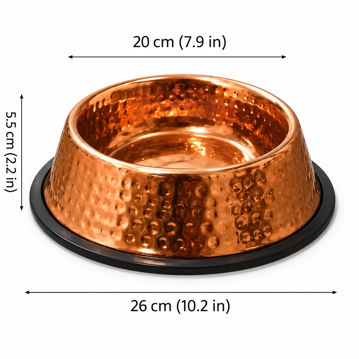 99.9% Pure Copper Bowl for Dogs & Cats