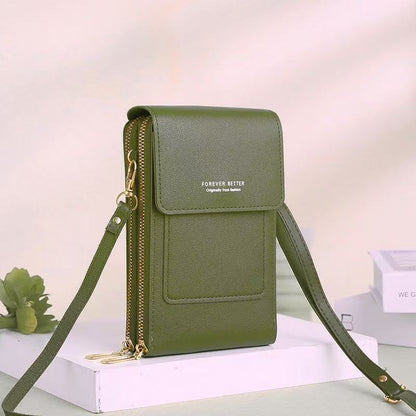 👝🔐Compact Anti-Theft Phone Crossbody Bag:  Multi-Layer Storage & Premium Leather