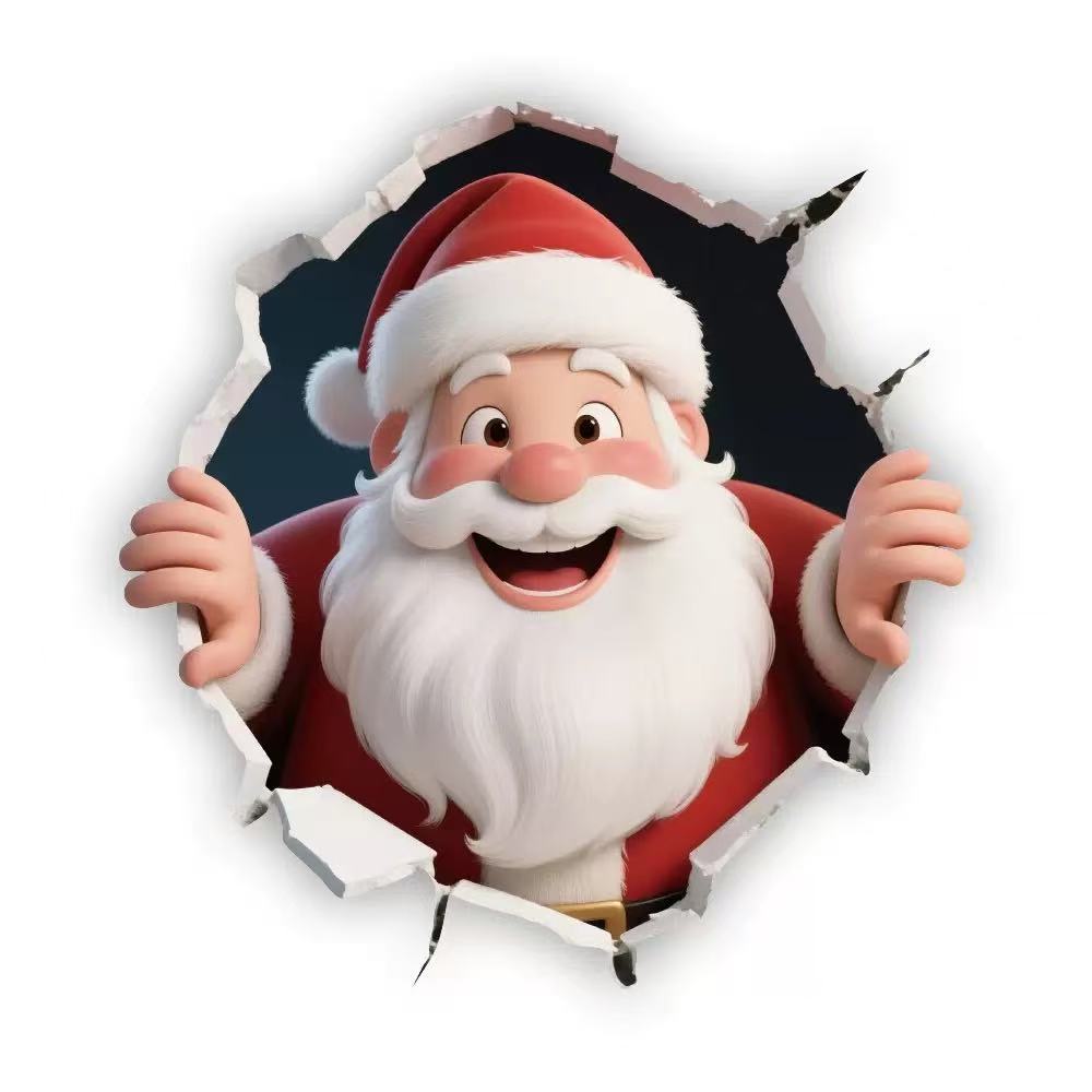 🎅 Santa Claus Wall Sticker : Christmas Cheer & Creative DIY Decor