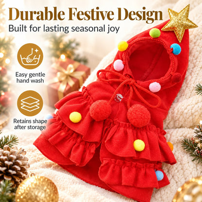 🐶🎄Christmas Tree Pet Cloak Costume for Dogs and Cats