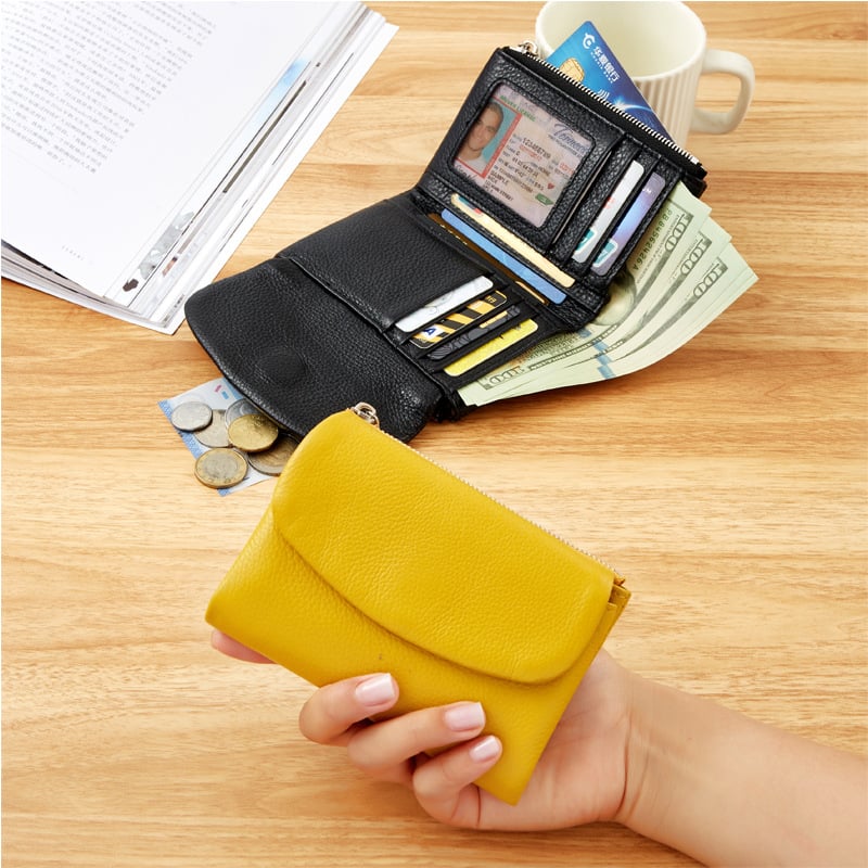🔥⏰Unisex Pebble Real Leather RFID Wallet🔥