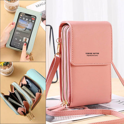 👝🔐Compact Anti-Theft Phone Crossbody Bag:  Multi-Layer Storage & Premium Leather