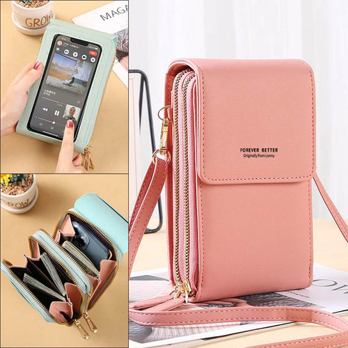 👝🔐Compact Anti-Theft Phone Crossbody Bag:  Multi-Layer Storage & Premium Leather