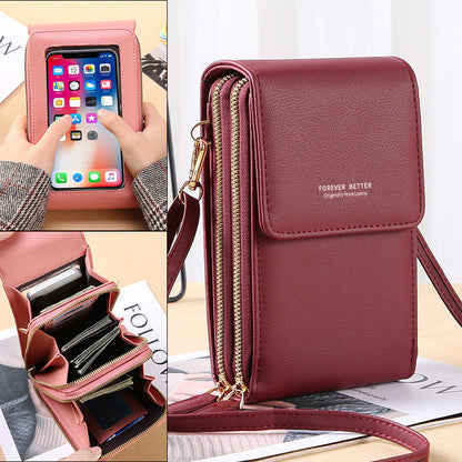 👝🔐Compact Anti-Theft Phone Crossbody Bag:  Multi-Layer Storage & Premium Leather