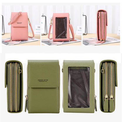 👝🔐Compact Anti-Theft Phone Crossbody Bag:  Multi-Layer Storage & Premium Leather