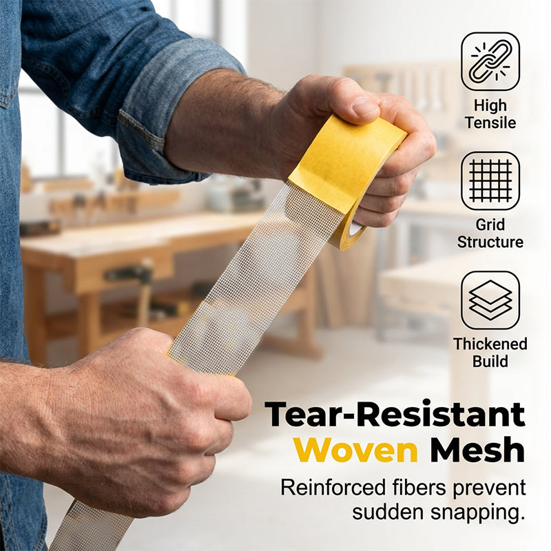 High Tack Double-Sided Adhesive Mesh Tape - Multi-Surface Bonding