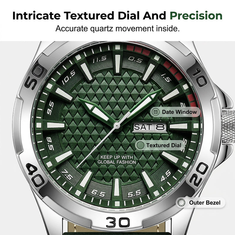 ⌚Swiss Explorer Watch | microscope‑calibrated movement，Luminous，3D Dial & 30M Water Resistant