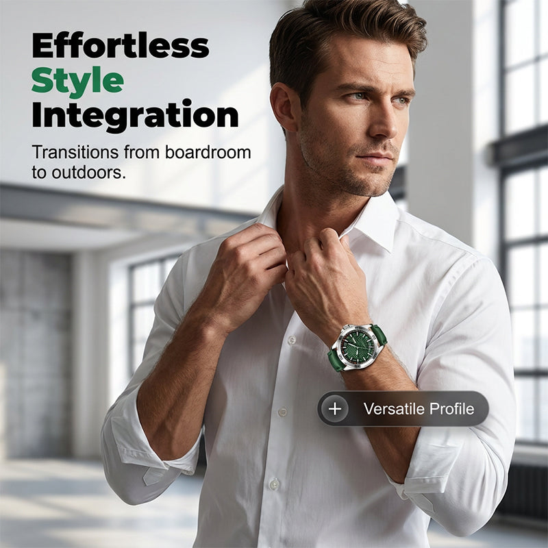 ⌚Swiss Explorer Watch | microscope‑calibrated movement，Luminous，3D Dial & 30M Water Resistant