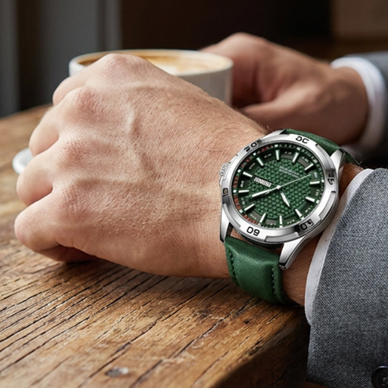 ⌚Swiss Explorer Watch | microscope‑calibrated movement，Luminous，3D Dial & 30M Water Resistant