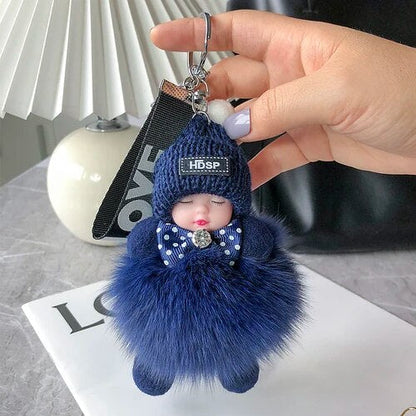 🧸 Soft Plush Doll Keychain - Adorable Style & Everyday Accessory