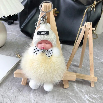 🧸 Soft Plush Doll Keychain - Adorable Style & Everyday Accessory
