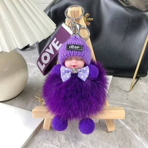 🧸 Soft Plush Doll Keychain - Adorable Style & Everyday Accessory