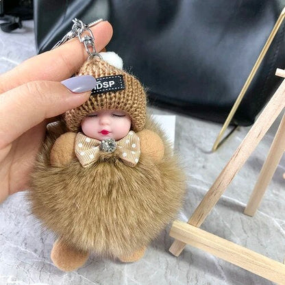 🧸 Soft Plush Doll Keychain - Adorable Style & Everyday Accessory