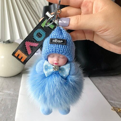🧸 Soft Plush Doll Keychain - Adorable Style & Everyday Accessory