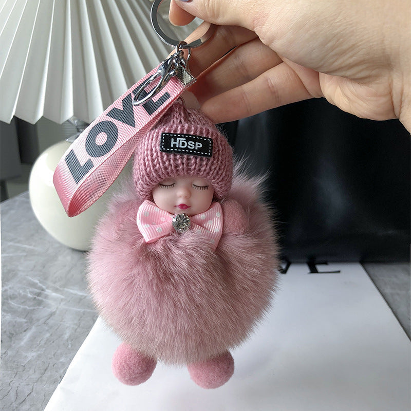 🧸 Soft Plush Doll Keychain - Adorable Style & Everyday Accessory