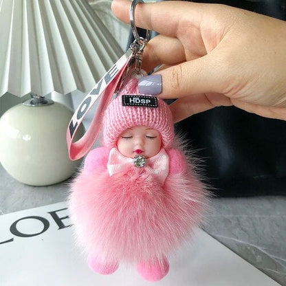 🧸 Soft Plush Doll Keychain - Adorable Style & Everyday Accessory