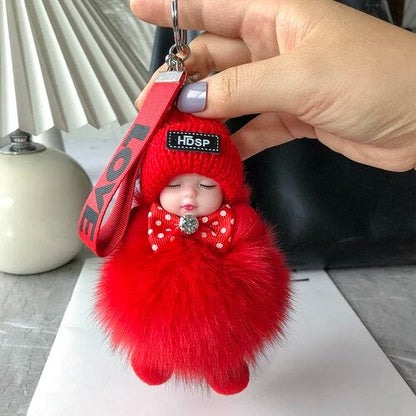 🧸 Soft Plush Doll Keychain - Adorable Style & Everyday Accessory