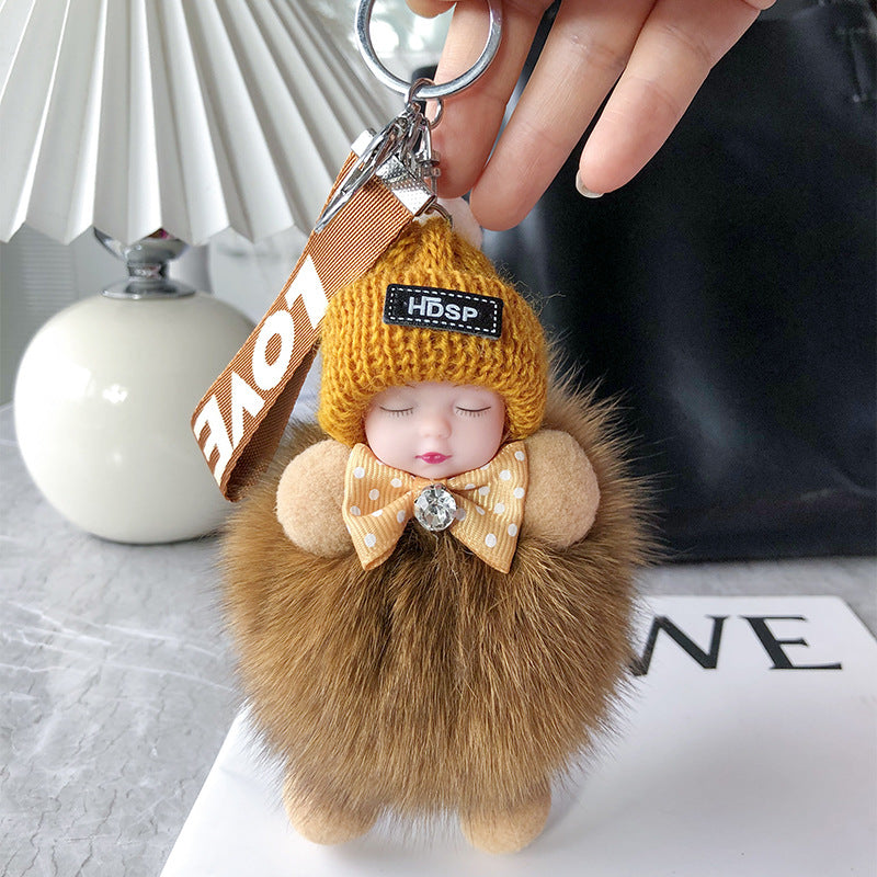 🧸 Soft Plush Doll Keychain - Adorable Style & Everyday Accessory
