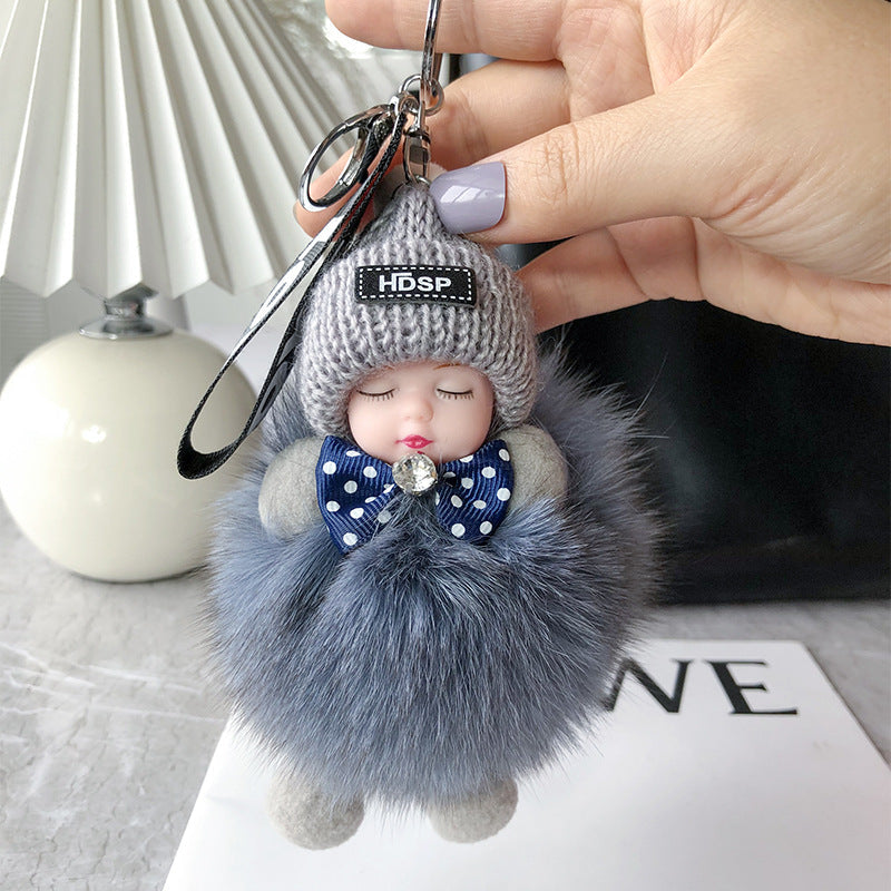 🧸 Soft Plush Doll Keychain - Adorable Style & Everyday Accessory