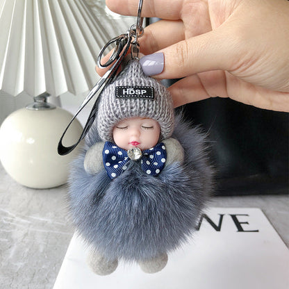 🧸 Soft Plush Doll Keychain - Adorable Style & Everyday Accessory