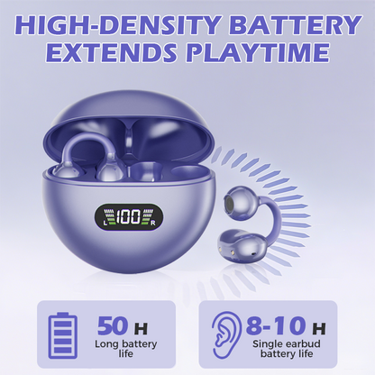 🔥50% OFF Clip-On Open Ear Bluetooth Earbuds | 50K Sold, No Ear Pain, 8-10H Playtime