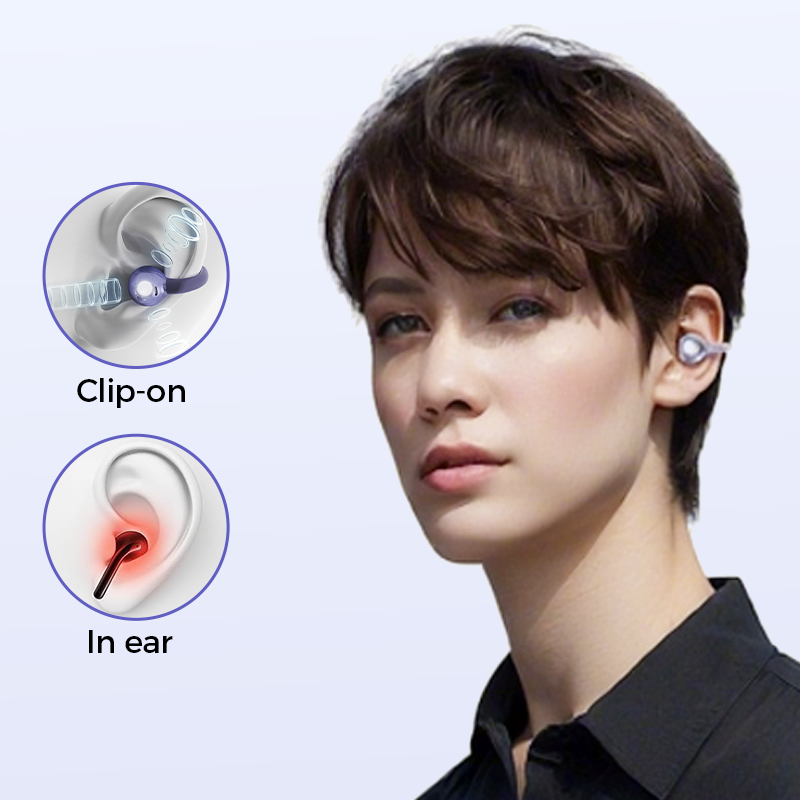 🔥50% OFF Clip-On Open Ear Bluetooth Earbuds | 50K Sold, No Ear Pain, 8-10H Playtime