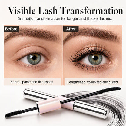 🥳2026 HOT SALE🥳💞50K+ SOLD! 💄 Double-Ended Waterproof Volumizing Mascara – 2mm precision brush, bionic fibers & 24H waterproof. No clumps, no smudges – perfect for gym & office! ✨🛡️