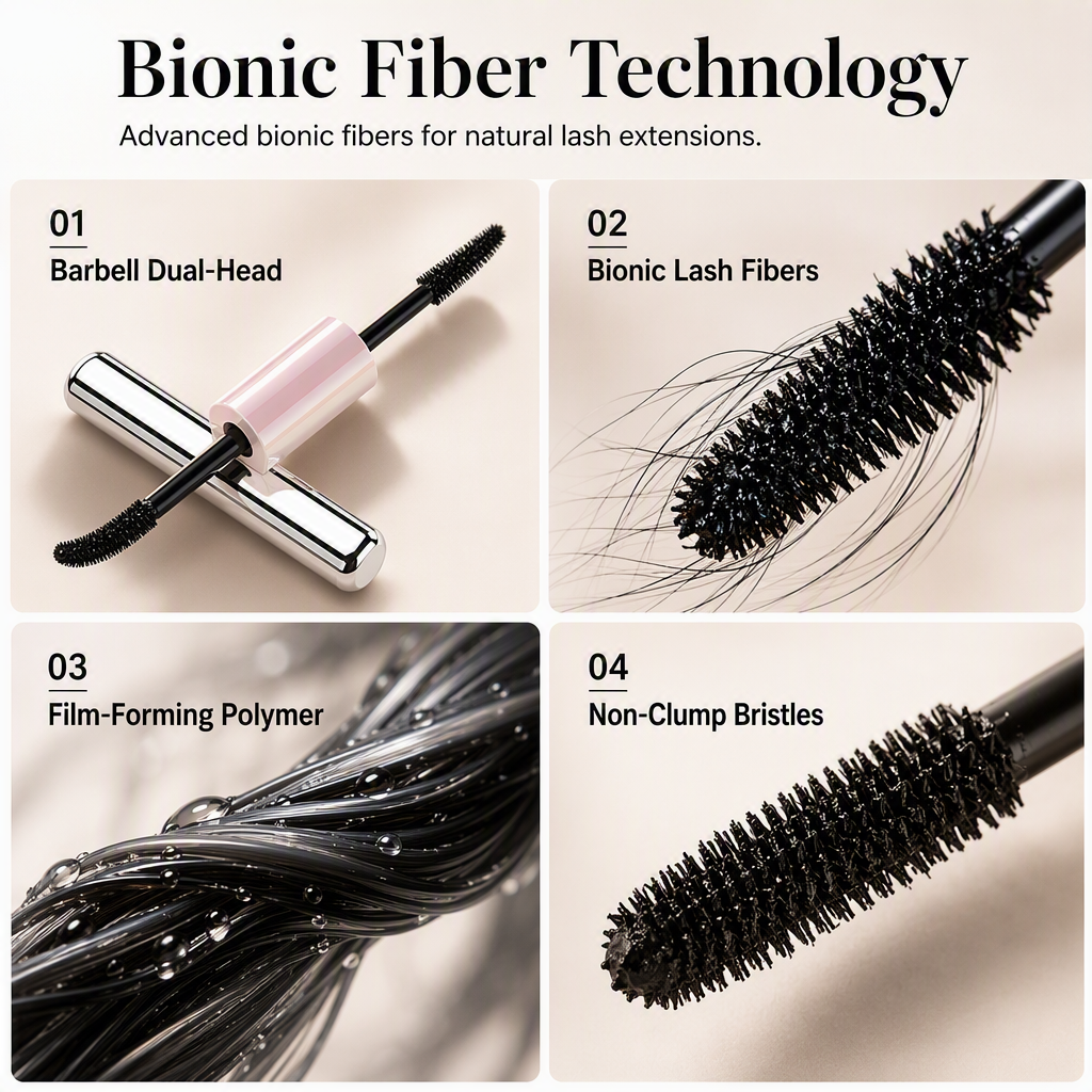 🥳2026 HOT SALE🥳💞50K+ SOLD! 💄 Double-Ended Waterproof Volumizing Mascara – 2mm precision brush, bionic fibers & 24H waterproof. No clumps, no smudges – perfect for gym & office! ✨🛡️