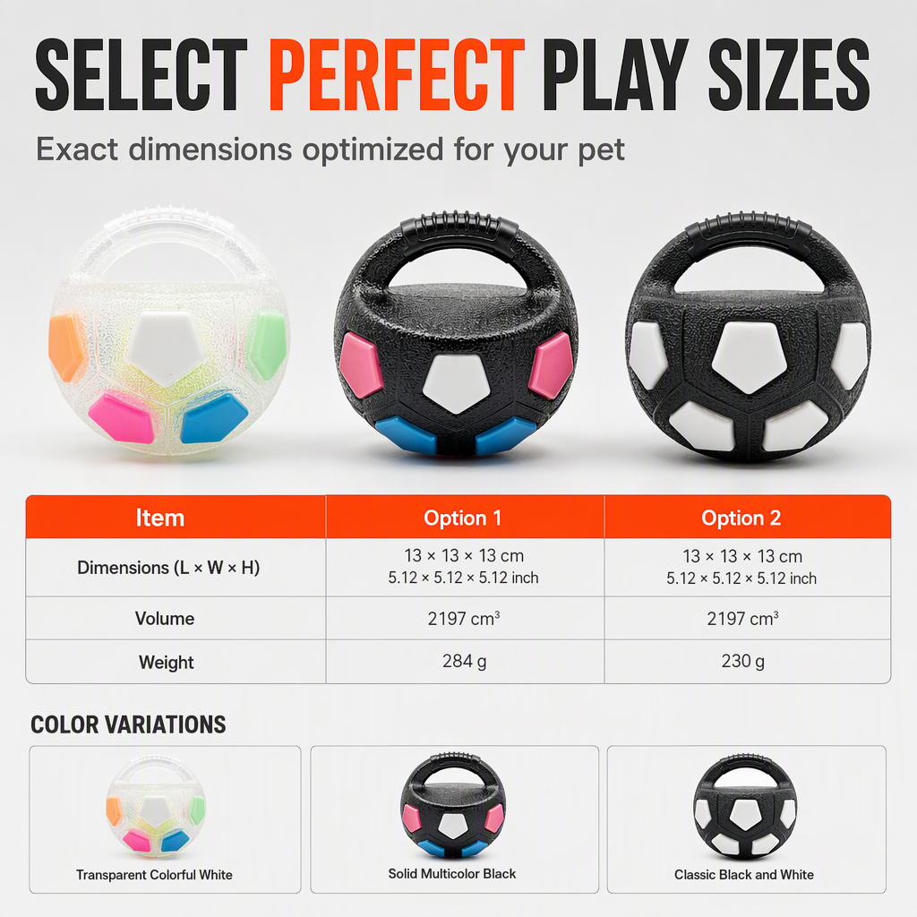 🐶 Interactive Dog Football with Handle - Engaging Play & Bite-Resistant TPR