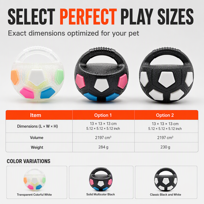🐶 Interactive Dog Football with Handle - Engaging Play & Bite-Resistant TPR