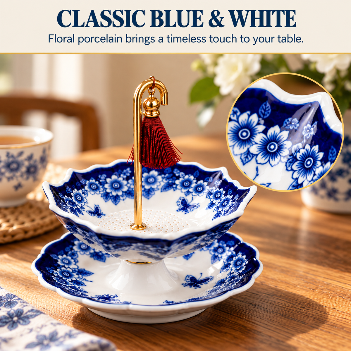Umbrella Porcelain Ceramic Tea Strainer